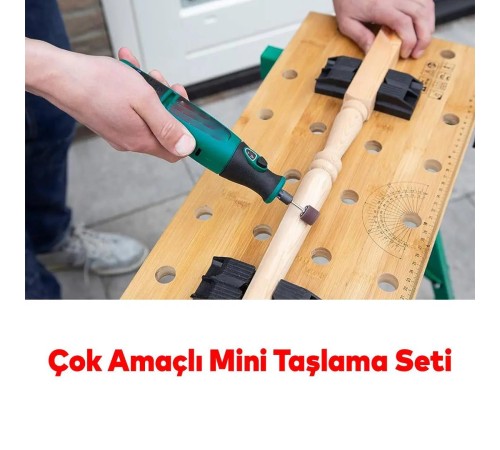 Gravür Seti 105 Parça Matkap Dramel Makine Uyumlu Kalıpçı Taşlama Zımparalama Polisaj Fırçalama Seti