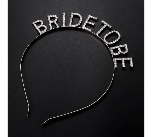 Gümüş Kaplama Kristal Taşlı Bride To Be Gelin Tacı 16x17 cm