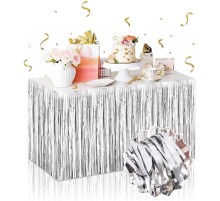Gümüş Metalize Masa Eteği 275x75 cm – Kendinden Yapışkanlı