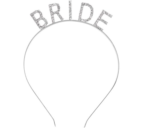 Gümüş Renk Bekarlığa Veda Kristal Taş Bride Tacı İthal 16x10 cm