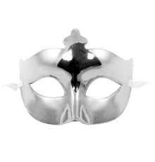 Gümüş Renk Kostüm Partisi Ekstra Parlak Balo Maskesi 15x10 cm