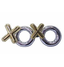 Gümüş Renk Xoxo Yazılı Parti Gözlüğü 17x7 cm