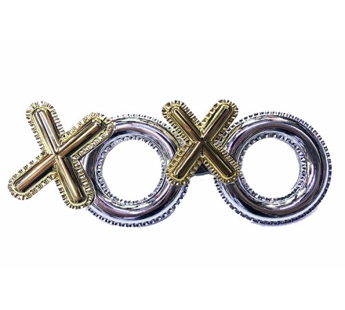 Gümüş Renk Xoxo Yazılı Parti Gözlüğü 17x7 cm