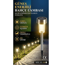 Güneş Enerjili Bahçe Lambası Plastik Saplama 10lu Set
