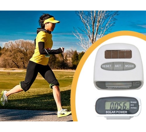 Güneş Enerjili Pedometre ve Kalori Ölçer Adımsayar