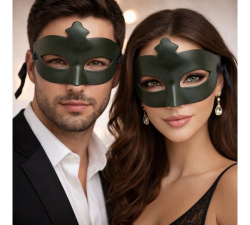 Haki Yeşil Gizemli Masquerade Maskesi