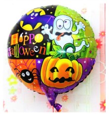Halloween Örümcekli Kabaklı Folyo Balon 18 inç