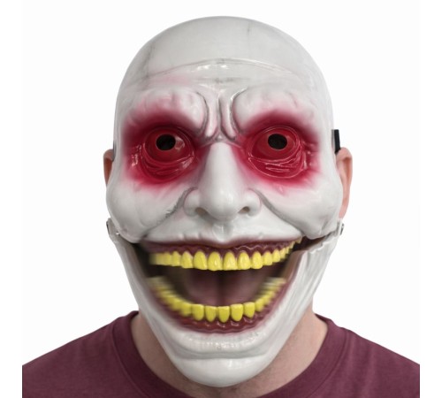 Hareketli Çene Mekanizmalı Korku Maskesi Kırmızı