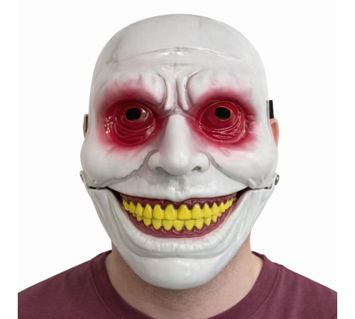 Hareketli Çene Mekanizmalı Korku Maskesi Kırmızı