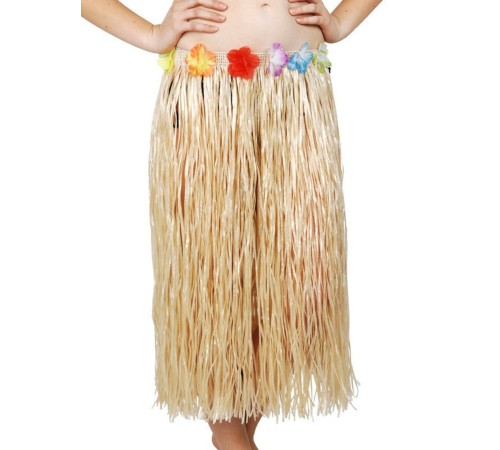 Hawaii Tarzı Hula Eteği – 60 cm Hasır Naturel Etek