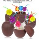 Hindistan Cevizi Hawaii Luau Aloha Pipetli İçecek Kabı Bardak 10x13 cm 1 Adet