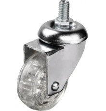 Hts 302 - 50x20 mm Şeffaf Makaralı Vidalı Teker