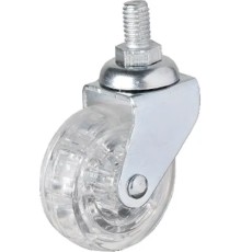 Hts 326 - 50x20 mm Şeffaf Makaralı Vidalı Teker 4 Adet