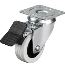 Hts 334 - 50x20 mm Çift Bilyalı Tablalı Frenli Teker 4 Adet