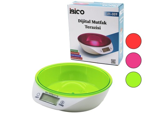 DİJİTAL - PİLLİ MUTFAK TERAZİ TARTI KASELİ - 5KG/1GR