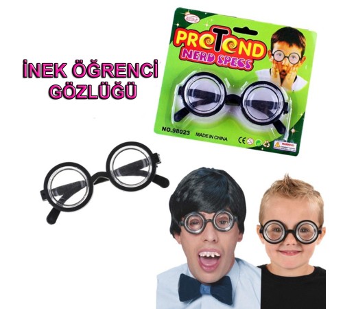 İnek Öğrenci Gözlüğü Şaka Gözlüğü