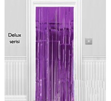 Işıltılı Duvar ve Kapı Perdesi Mor Renk 90x200 cm