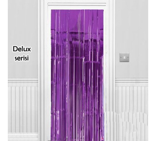 Işıltılı Duvar ve Kapı Perdesi Mor Renk 90x200 cm