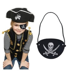 İthal Vinleks Deri Korsan Göz Bandı - Lastikli & Yumuşak