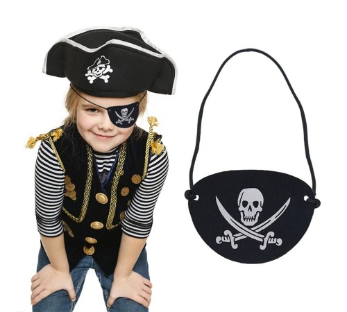 İthal Vinleks Deri Korsan Göz Bandı - Lastikli & Yumuşak