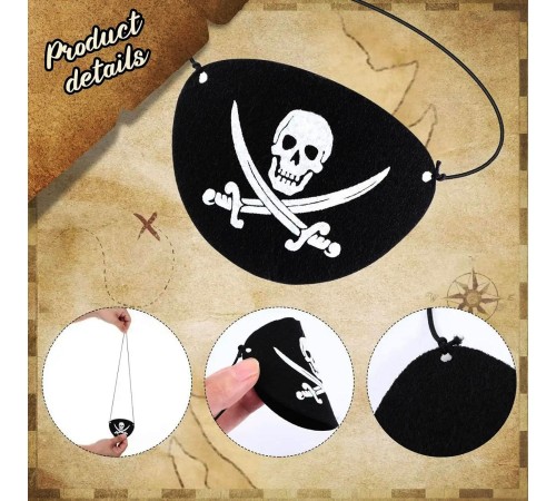 İthal Vinleks Deri Korsan Göz Bandı - Lastikli & Yumuşak