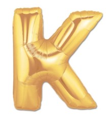 K Harf Folyo Balon Altın Renk  40 inç