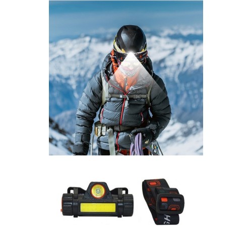 Kafa Lambası - 8 Saat Dayanıklı Şarjlı Sensörlü Mıknatıslı - Kamp - Balıkçılık- Acil Durum Feneri