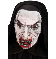 Kafaya Tam Geçmeli Bez Vampir Maskesi - Streç Korku Maskesi - 3D Baskılı Maske Model 2