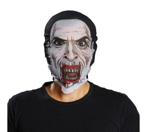 Kafaya Tam Geçmeli Bez Vampir Maskesi - Streç Korku Maskesi - 3D Baskılı Maske Model 2