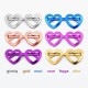 Kalp Şekilli Parti Gözlüğü 12 Adet – 6 Renk ( Camsız )