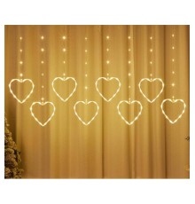 Kalpli Perde LED Işıklar, Sevgililer Günü Romantik LED Aydınlatma
