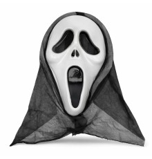 Kapşonlu Çığlık Maskesi Scream Maskesi - Hayalet Maskesi 33x21 cm