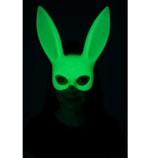 Karanlıkta Parlayan Fosforlu Tavşan Maskesi – Glow Bunny Masquerade Maske (32x22 cm)