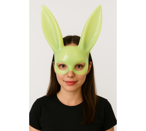 Karanlıkta Parlayan Fosforlu Tavşan Maskesi – Glow Bunny Masquerade Maske (32x22 cm)