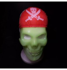 Karanlıkta Parlayan Fosforlu Korsan Kafatası Maskesi