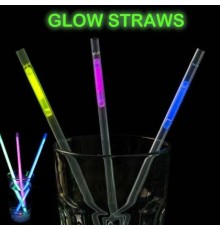Karanlıkta Parlayan Glow  Fosforlu Pipet 3 Renk 3 Adet