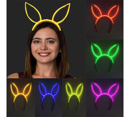 Karanlıkta Yanan Fosforlu Glow Taç 6 Renk 6 Adet