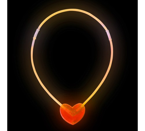 Karanlıkta Yanan Glow Kalp Şekilli Kolye 6 Renk 6 Adet
