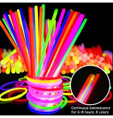 Karanlıkta Yanan Parlayan Fosforlu Glow Çubuk Bileklik 50 Adet
