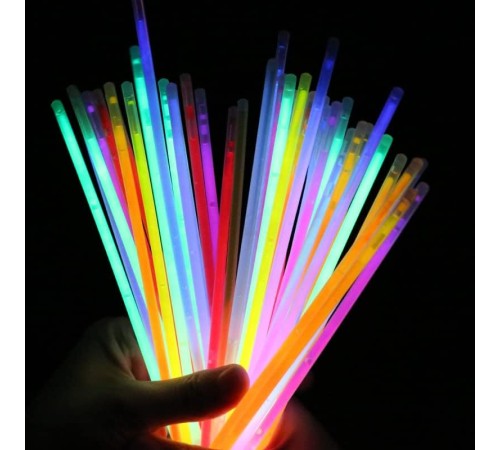 Karanlıkta Yanan Parlayan Fosforlu Glow Çubuk Bileklik 50 Adet