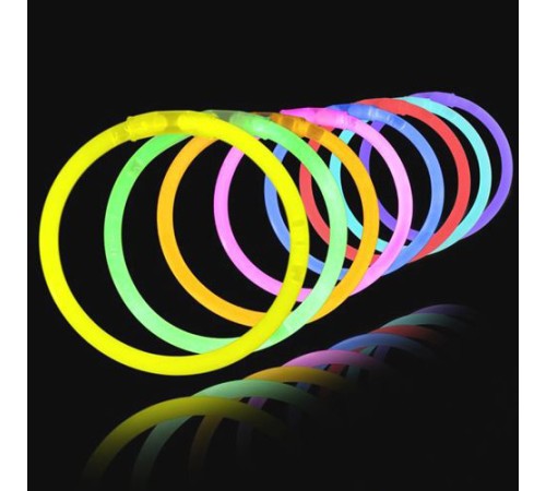 Karanlıkta Yanan Parlayan Fosforlu Glow Çubuk Bileklik 50 Adet