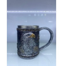 Kartal Motifli Çelik Kupa 220076