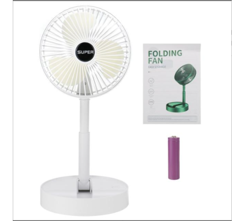 Katlanır Teleskopik Zemin Fanı Yaz Sessiz Öğrenci Masaüstü Fan USB Şarj Edilebilir Taşınabilir Ev Mini Hava Soğutucu