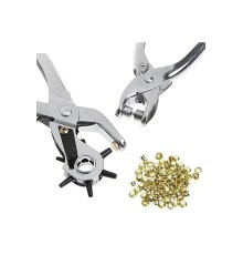 Kemer Delme ve Perçin Pensesi Ikli Set Deri Plastik Delici