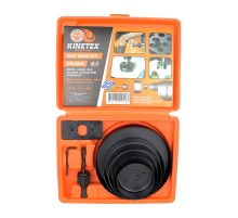 KINETEX KTX-3243 (8İN1) BUAT AÇMA PANÇ SETİ (METAL & AHŞAP & PVC & ALÇIPAN & PLS.) (64-73-89-102-127MM)*34
