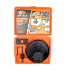 KINETEX KTX-3243 (8İN1) BUAT AÇMA PANÇ SETİ (METAL & AHŞAP & PVC & ALÇIPAN & PLS.) (64-73-89-102-127MM)*34