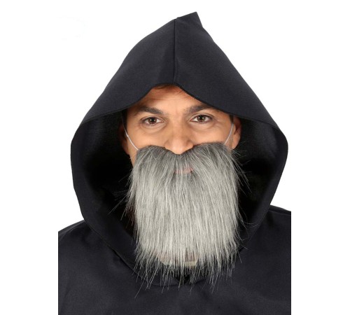Kırçıllı Korsan Sakalı Gri Renk Takma Sakal
