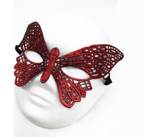 Kırmızı Dantel Masquerade Maskesi 7 No