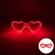 Kırmızı LED Işıklı Kalp Gözlük – 3 Modlu Parti & Glow Gözlüğü