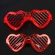 Kırmızı LED Işıklı Kalp Gözlük – 3 Modlu Parti & Glow Gözlüğü